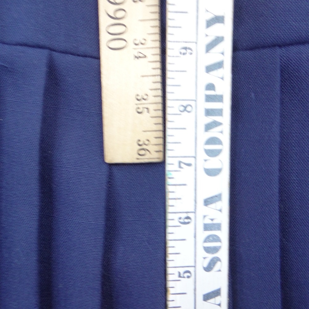 NWT Vintage Sunshine Starshine Women Navy White Pleated Drop Lace Waist Dress 12 - Picture 10 of 10